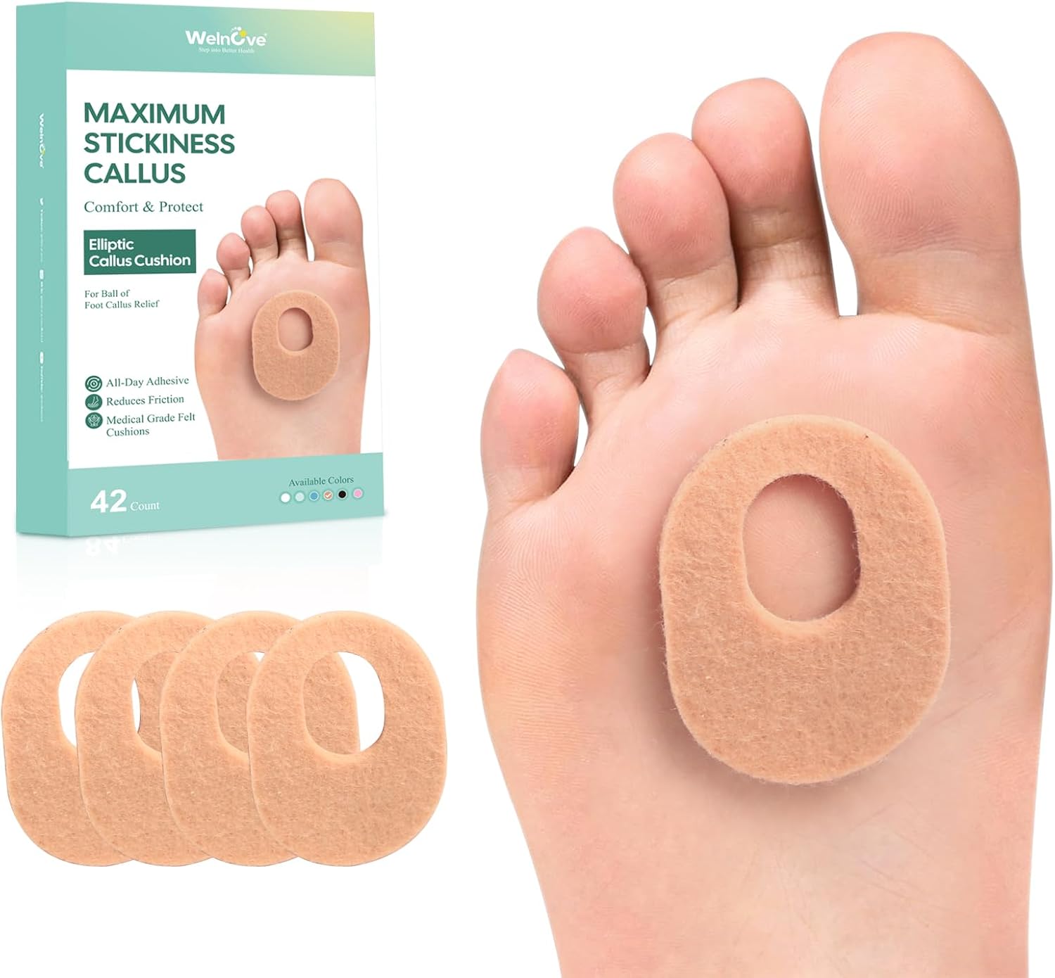 Detalle de Welnove 42pcs Callus Pad 42pcs