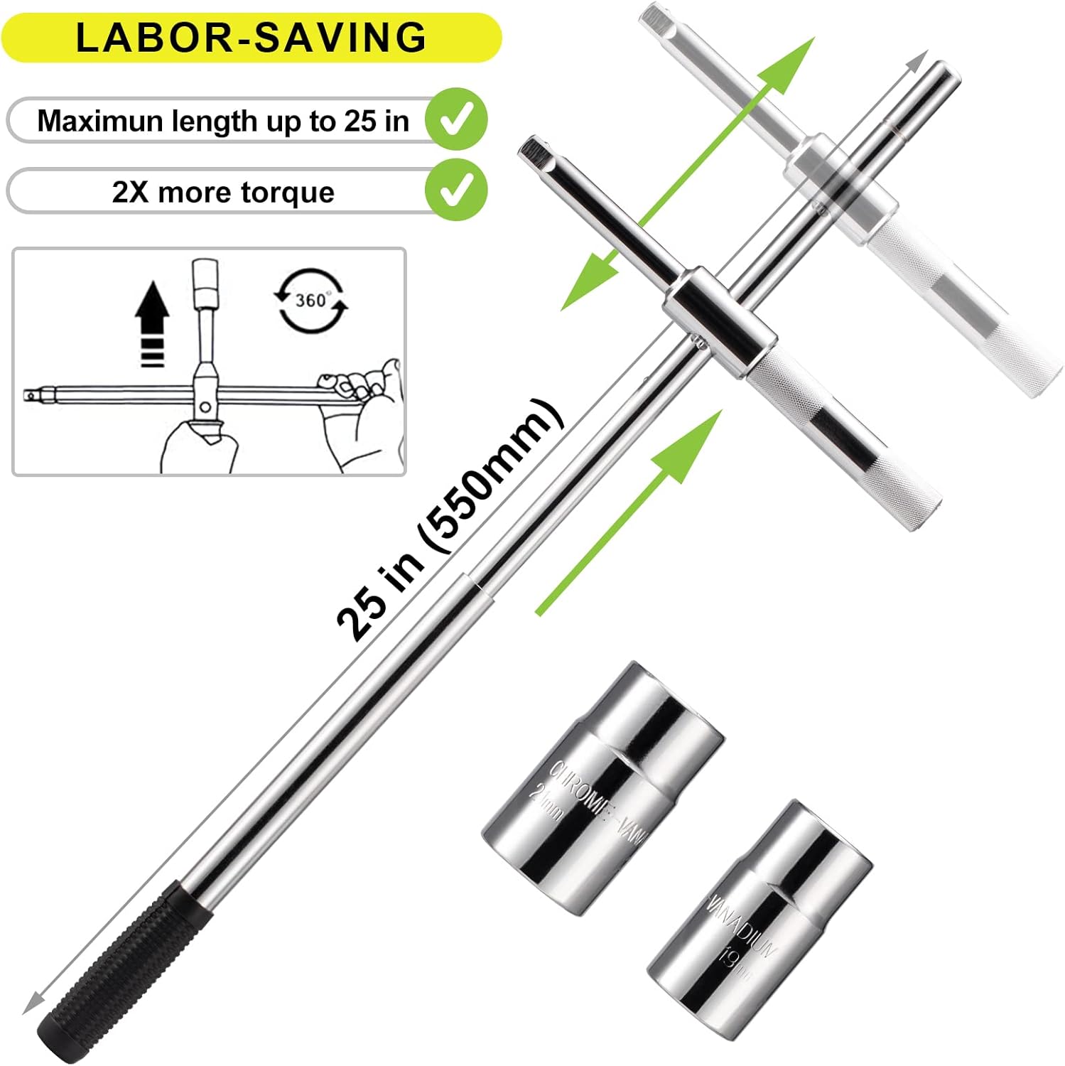 Detalle 2 de Spurtar 25" Wheel Brace Nut Wrench