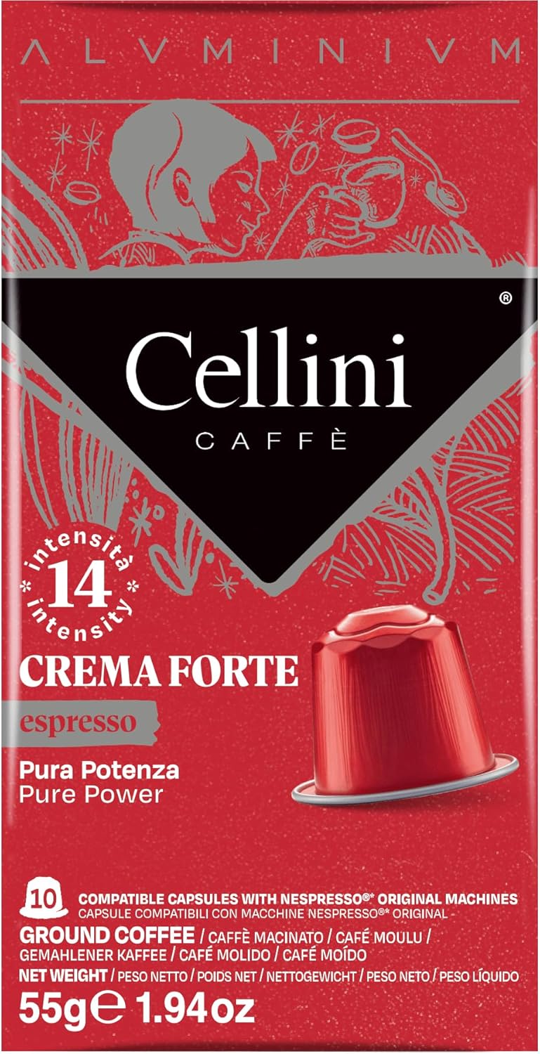 Detalle de Caffè Cellini Capsule Alluminio Compatibili con Nespresso – Degustazione 80pz
