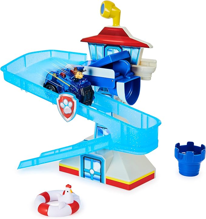 PAW Patrol Adventure Bay - Juego de baño con vehículo de persecución 🚓