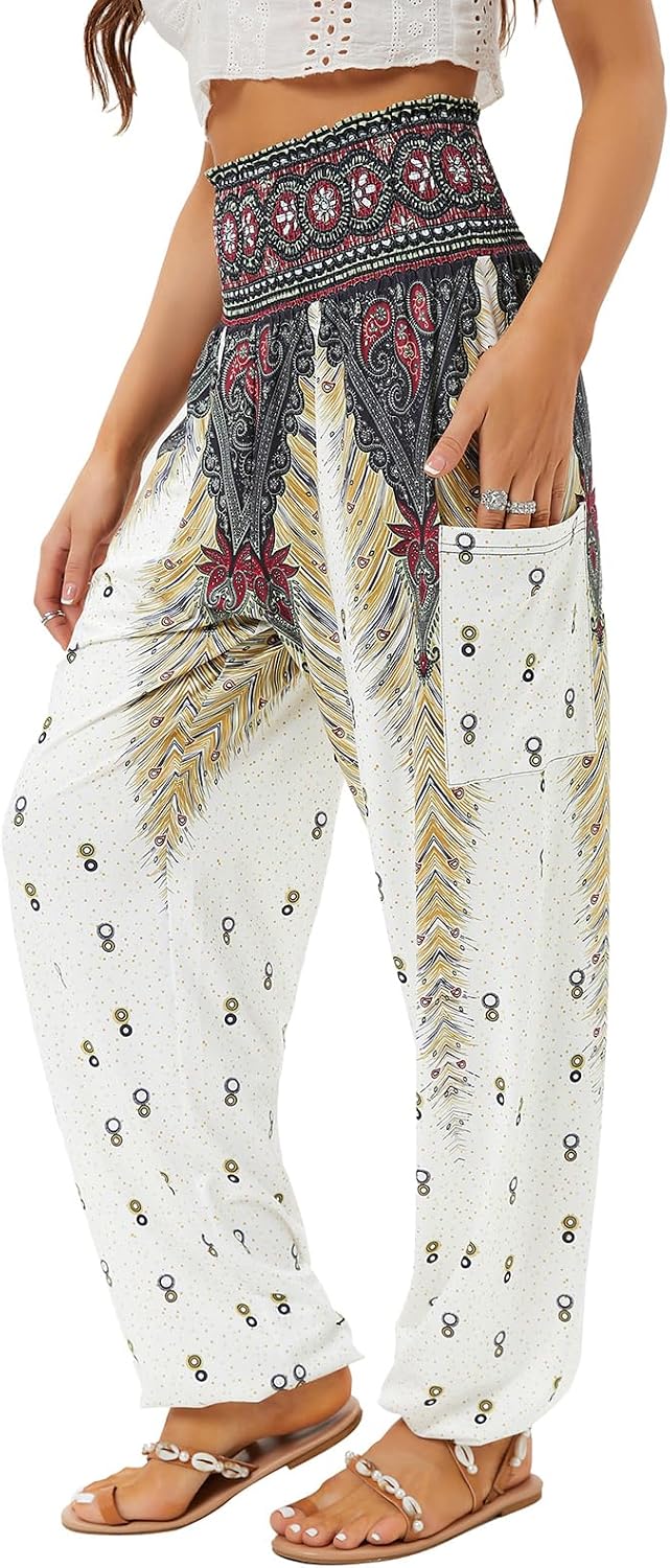 Detalle de QIANXIZHAN harem pants for yoga, 95% polyester