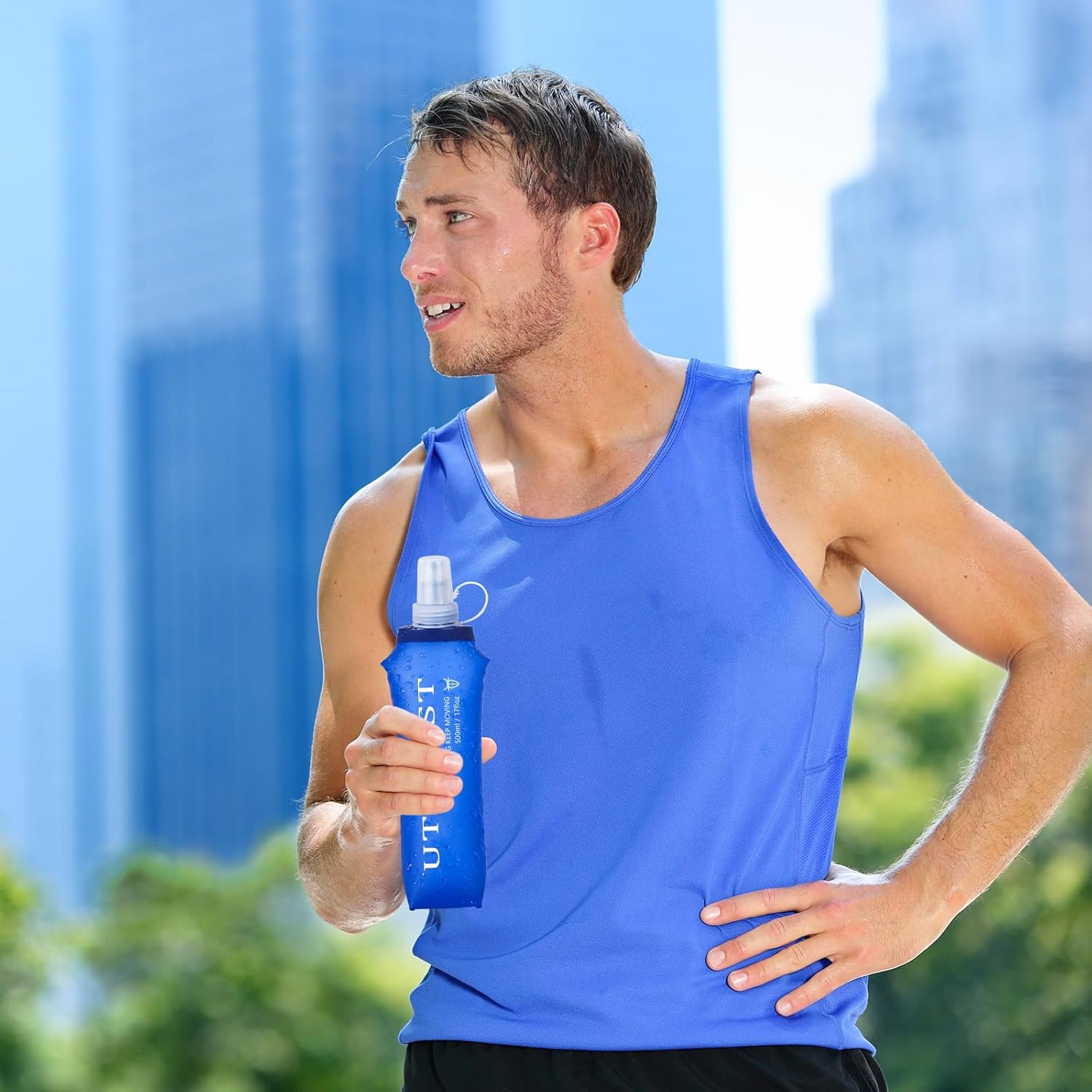 Thumbnail 5 de UTOBEST UTR203 TPU soft flask collapsible water bottle (500 ml, BPA-free)