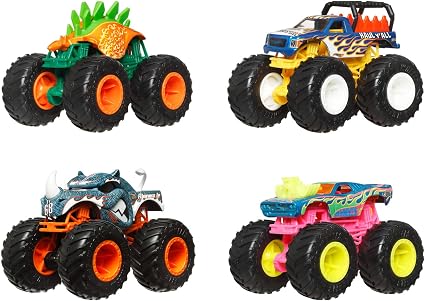 Detalle de Hot Wheels Monster Trucks 4 Pack 🚚 Camiones a Escala 1:64