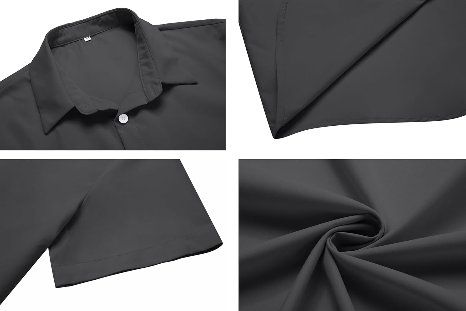Thumbnail 4 de COOFANDY camicia uomo manica corta estate elasticizzata slim fit easy-iron (S–5XL)