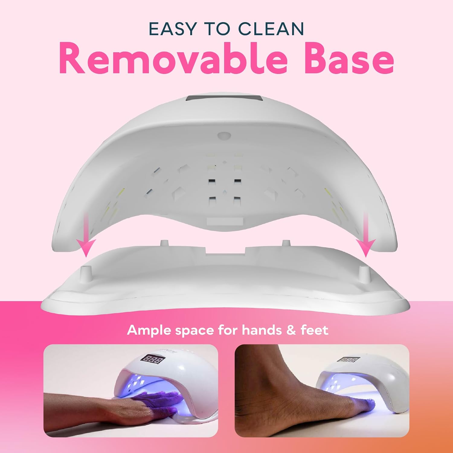 Detalle 2 de SUNUV Lampe à Ongles LED UV Sèche-Ongles Smart 2.0 – pour Vernis et Gel, avec Détection et Écran LCD