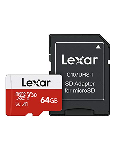 Thumbnail 8 de Lexar Micro SD 64 GB: scheda microSDXC A1, U3, C10, V30 con adattatore SD