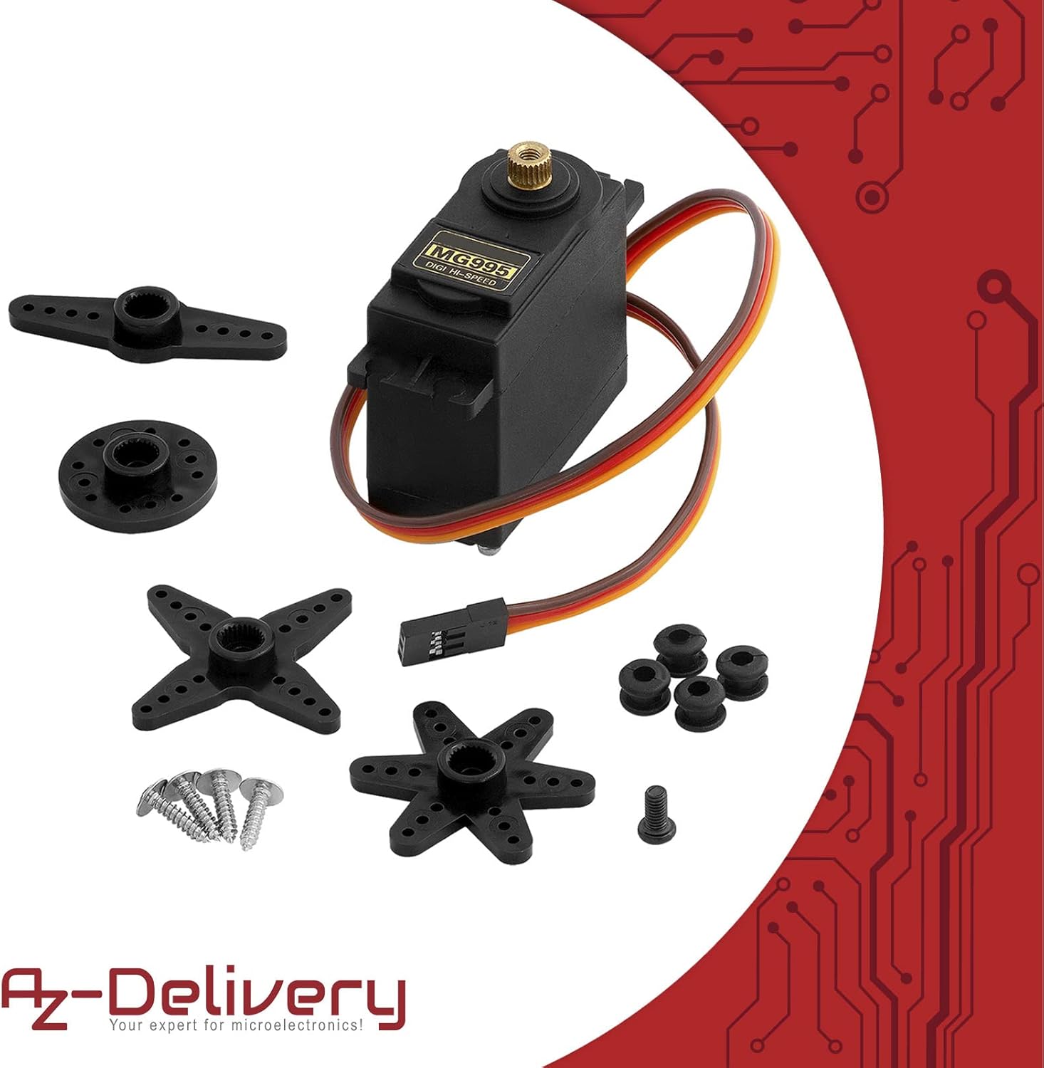 Thumbnail 3 de Micro servomotore digitale MG995 per elicotteri RC, robot e progetti Arduino (con e-book)