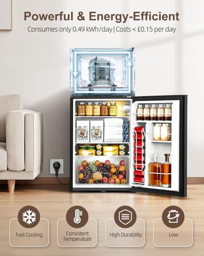 Thumbnail 2 de WELLENT 127L Fridge with Freezer (Double Door) – Quiet, Efficient, and Flexible