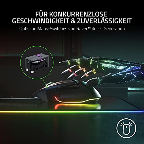 Detalle de Razer Basilisk V3 – Kabelgebundene Gaming Maus mit 11 Tasten, neigbarem HyperScroll und Chroma RGB
