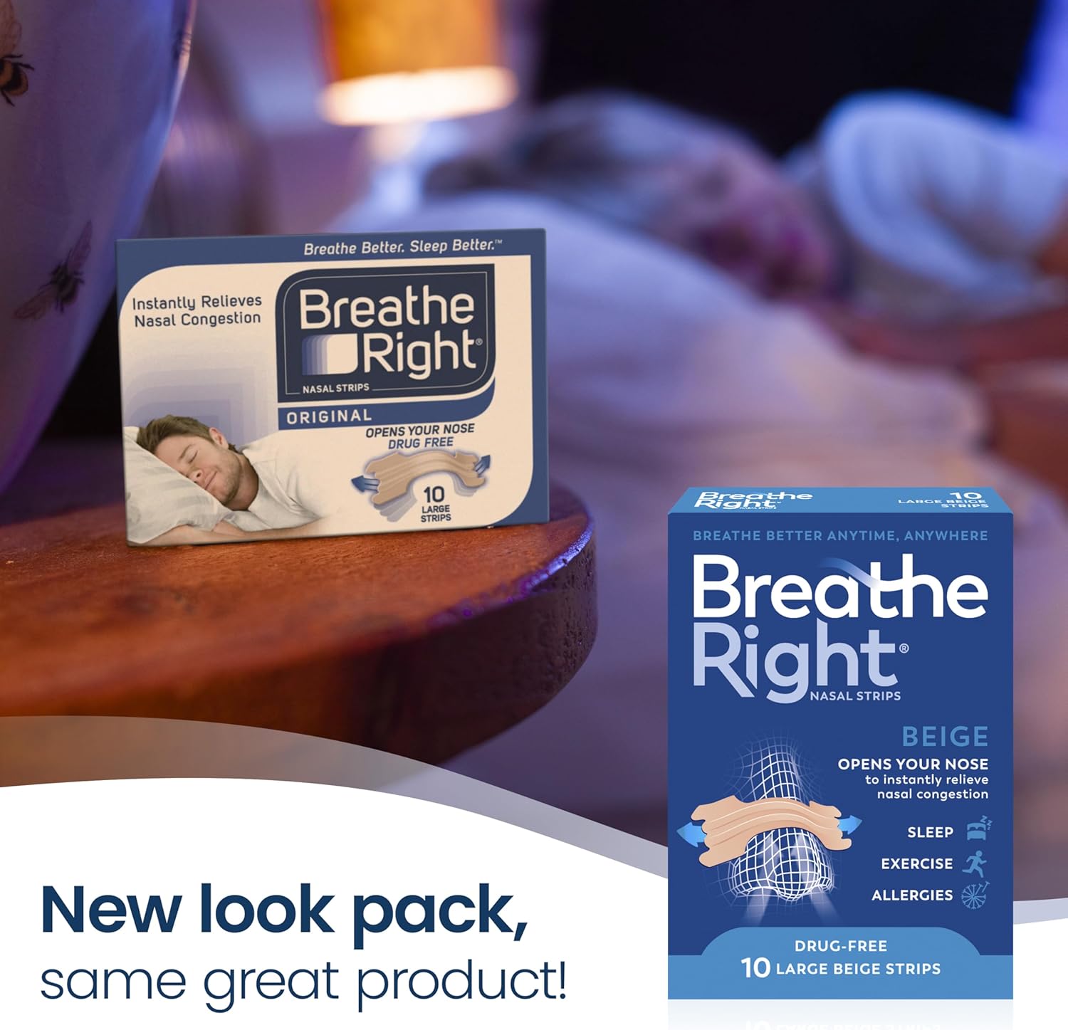 Detalle 2 de Breathe Right Original Large 30 nasal strips 🩺
