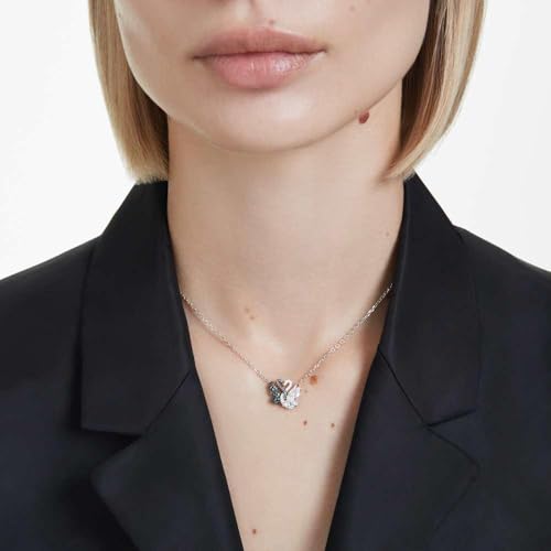 Detalle de Swarovski Swan Collana Pendente - Zirconia Black & White, 38–45 cm