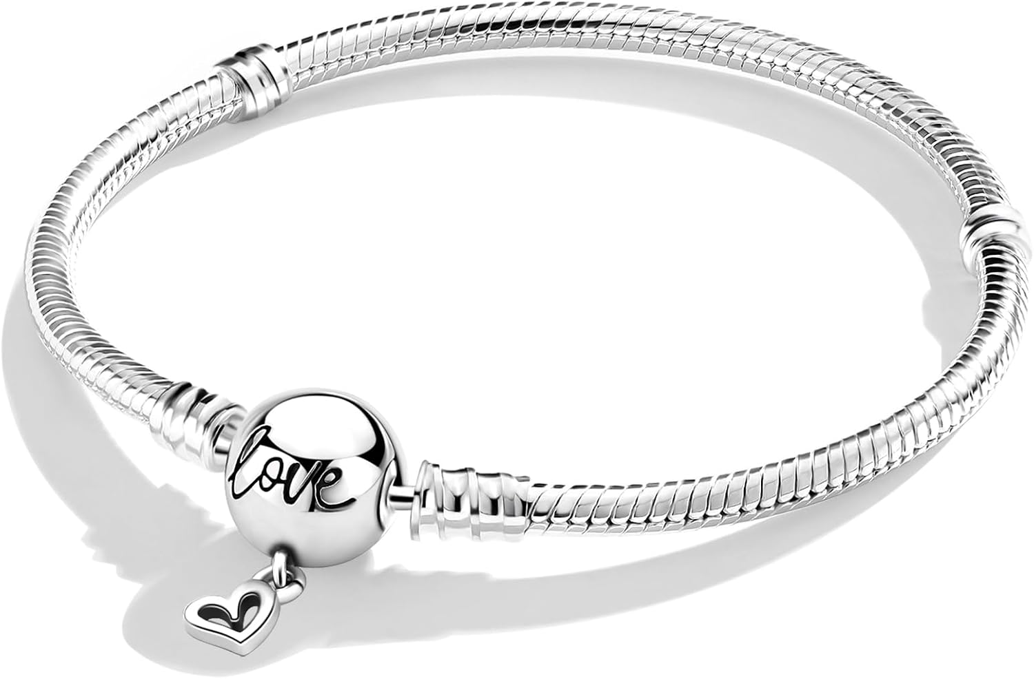 Thumbnail 6 de FLUFLO Damen-Armband aus 925 Sterling Silber (Schlangen-Gliederarmband) für Moments & Charm Anhänger