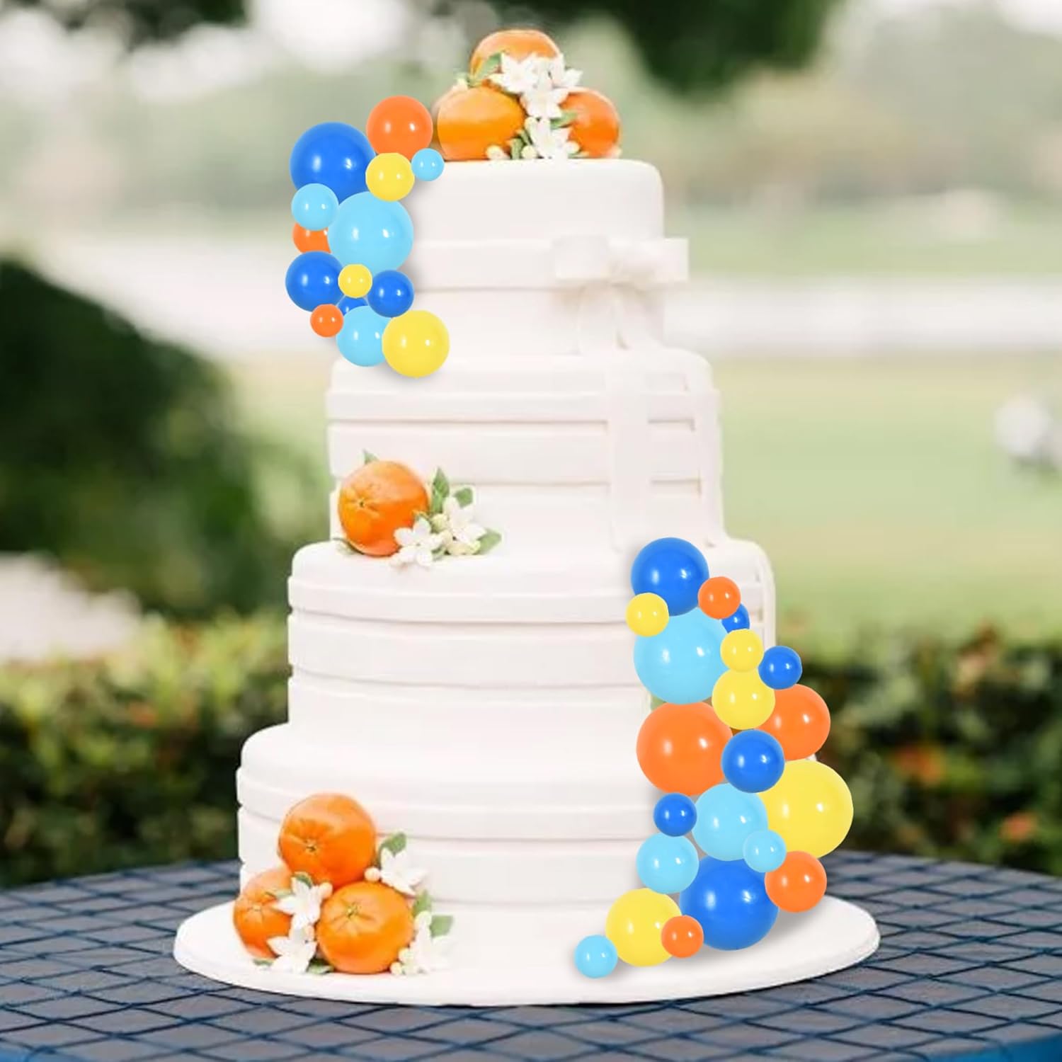 Thumbnail 2 de RIBBOOO 40 Pcs Ball Cake Toppers – Colourful Foam Ball Decorations (Yellow, Blue, Orange)