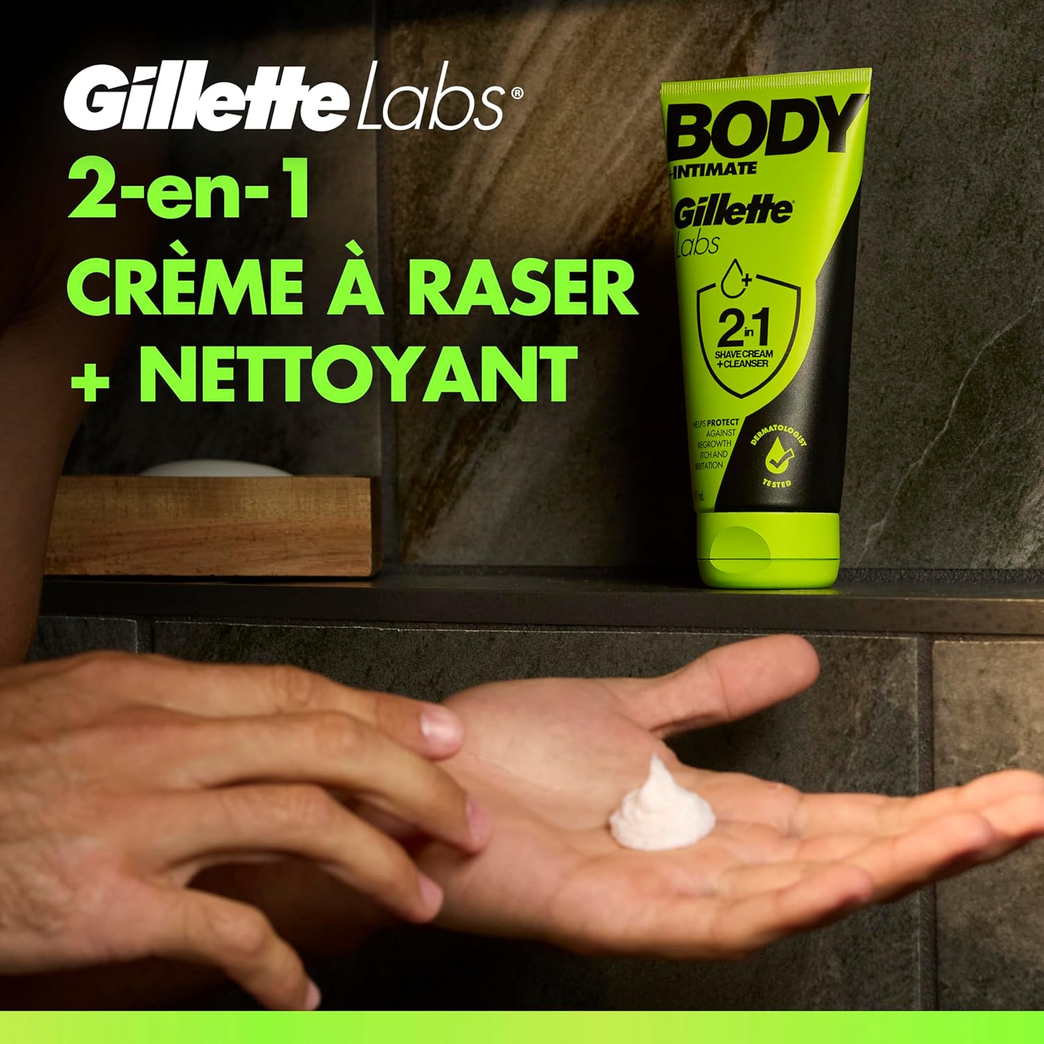 Thumbnail 1 de Gillette Labs Body Plus Intimate : crème à raser et nettoyant 2-en-1 pour le corps et la zone intime, peaux sensibles, aloe vera (177 ml)