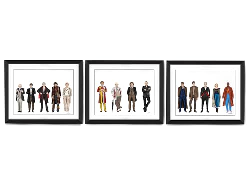 Detalle de Dr Who Art Prints – A4 Set of 3 (14 Doctors) by Generic