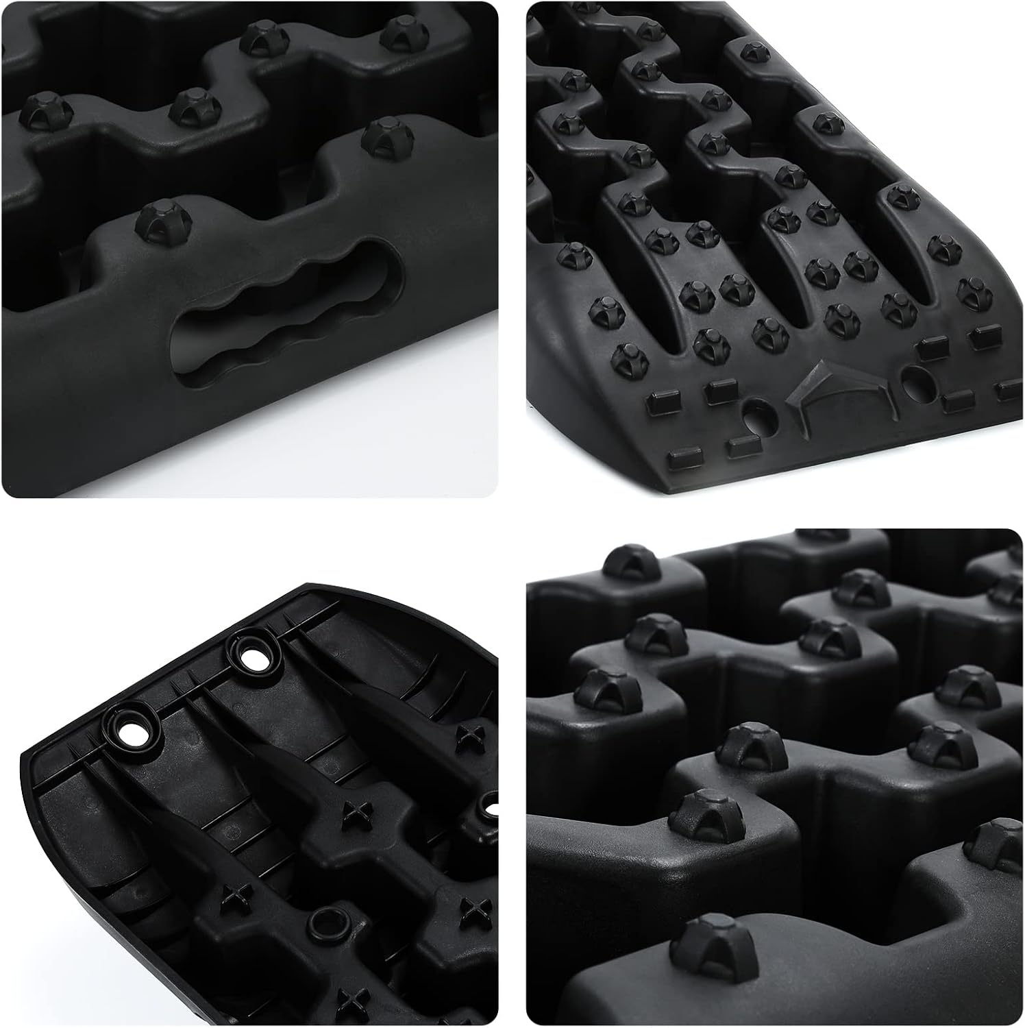 Detalle de Herrselsam Sandbleche Offroad Traktionsmatte (2 Stück) – 106 x 31 x 6 cm, Nylon, mit Aufbewahrungstasche und Installationstool