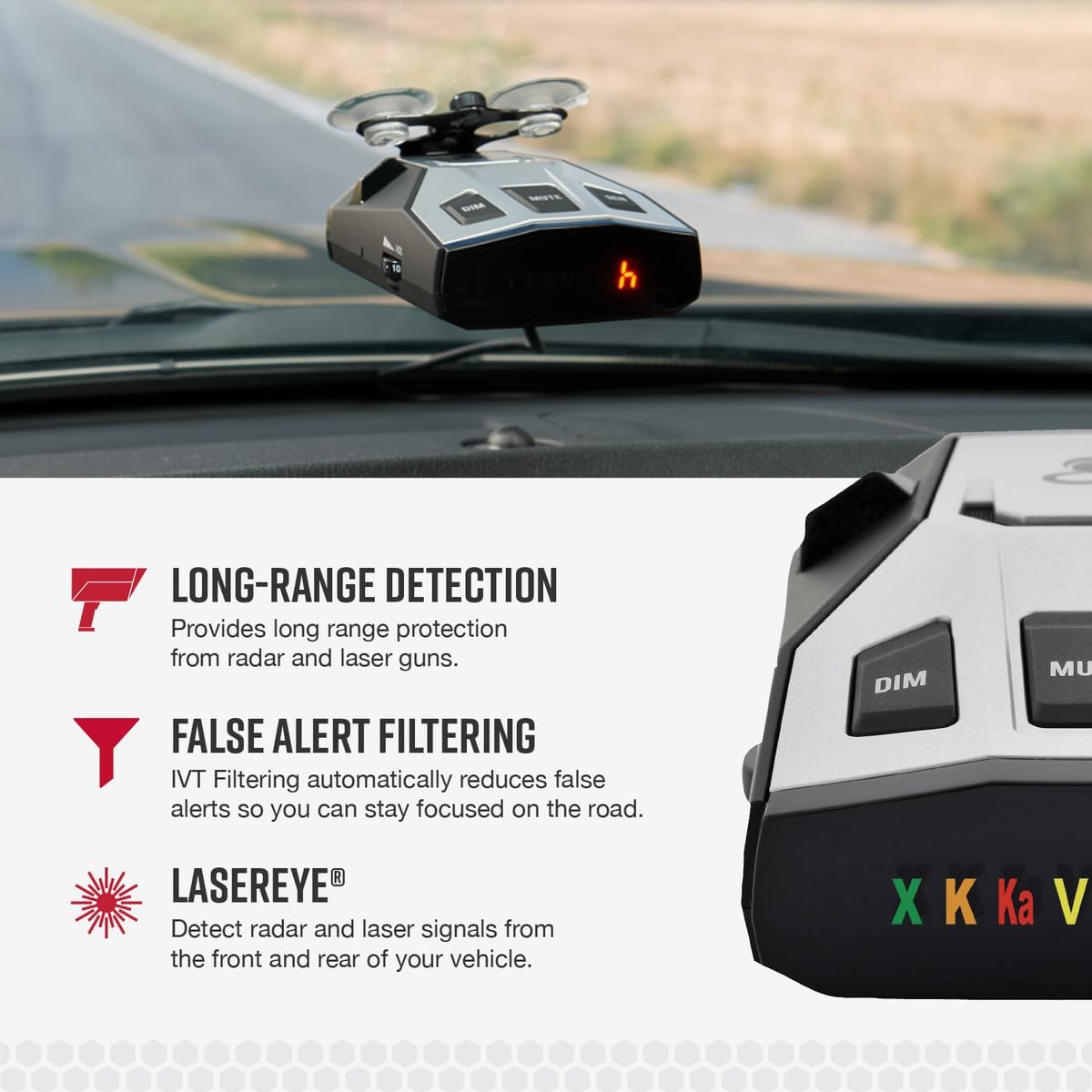 Detalle de Cobra RAD 350 Laser Radar Detector (Long Range) with IVT Filter and OLED Display