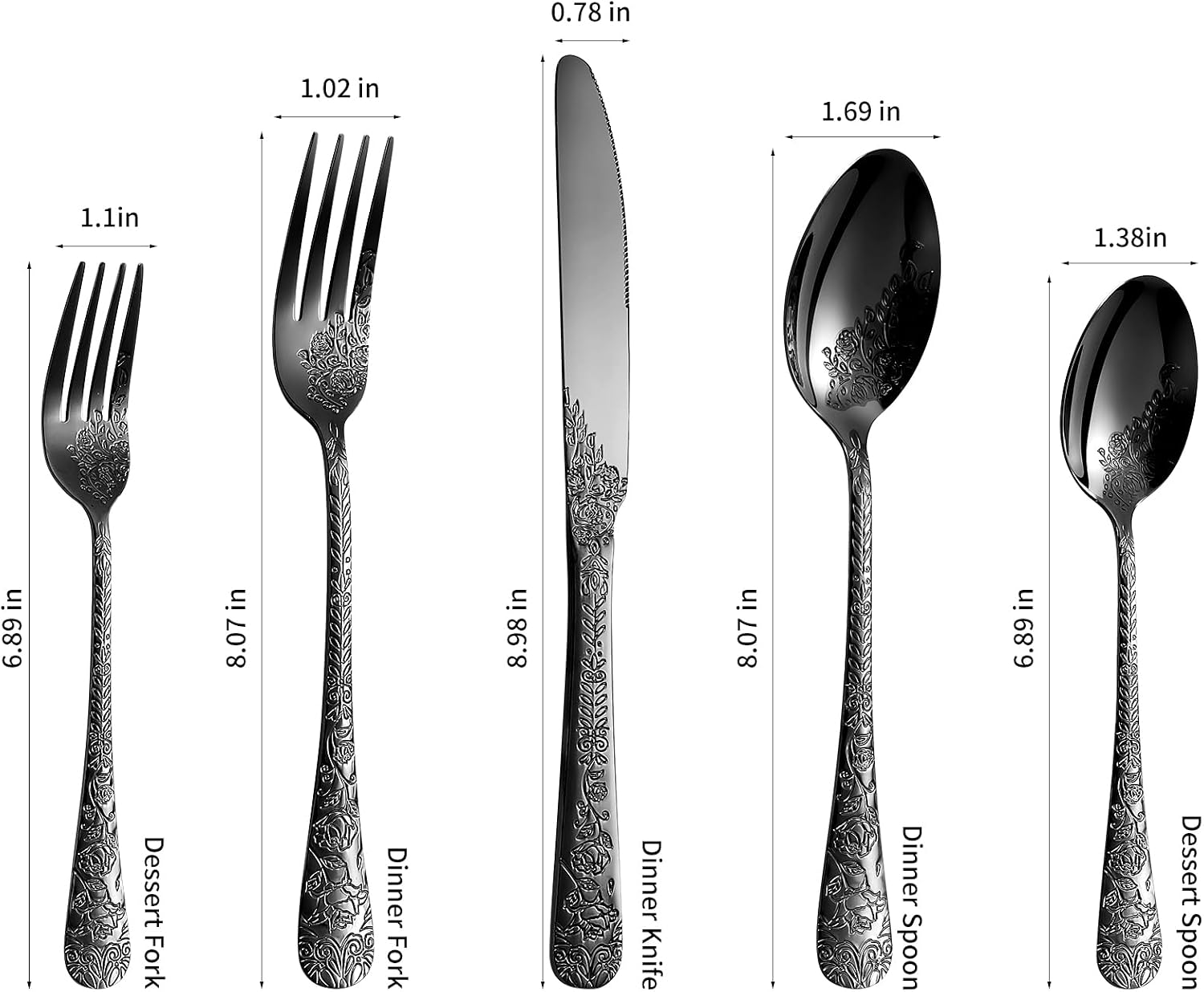 Detalle de Stainless Steel Flatware Set, 20-Piece