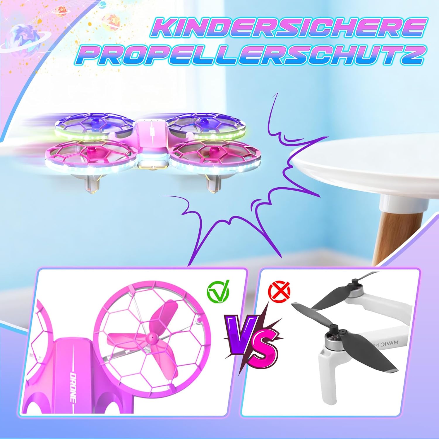 Detalle 2 de Charmofun Mini Drohne für Kinder 3 Akku