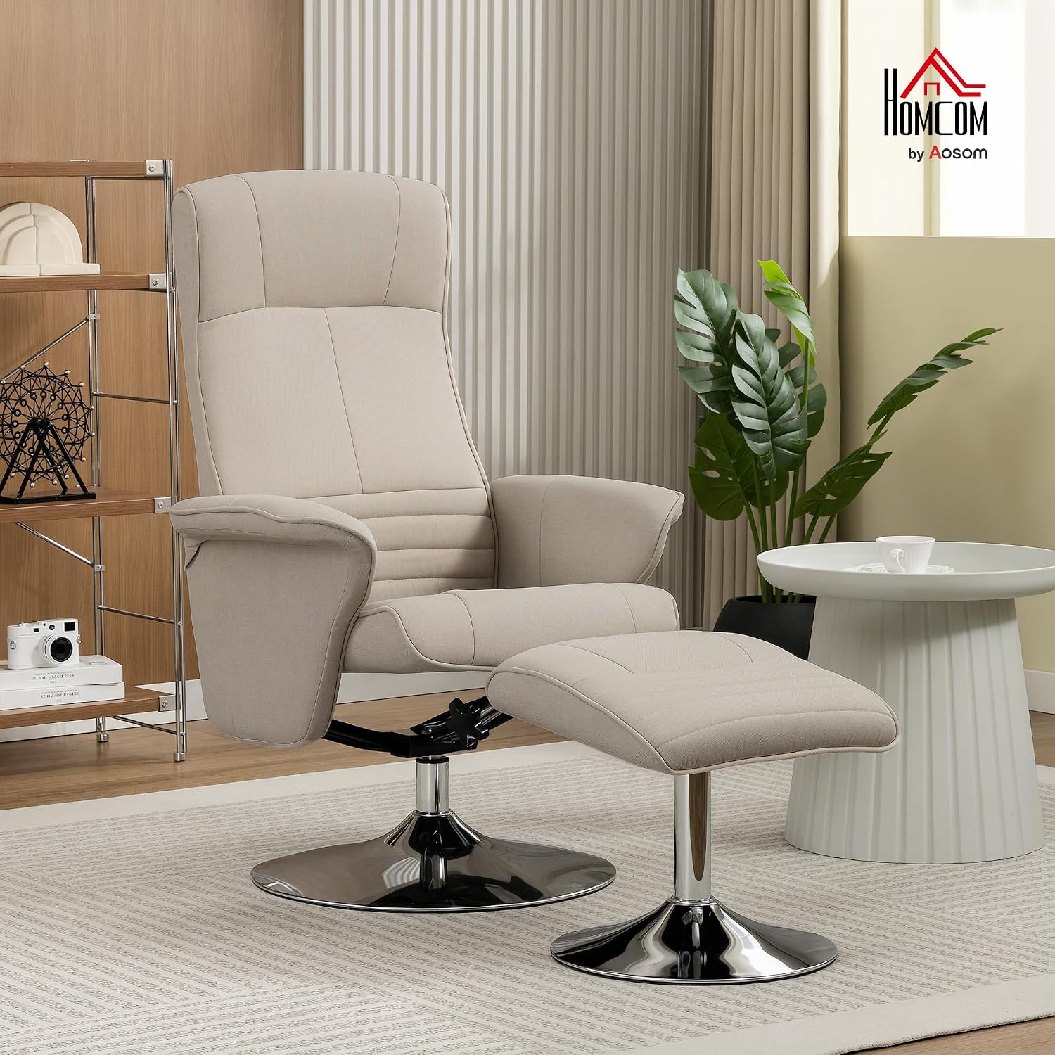 Thumbnail 1 de HOMCOM Fauteuil Relax inclinable 135° beige