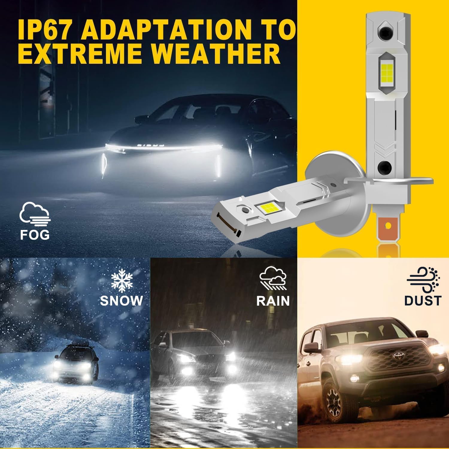 Thumbnail 3 de KIMLATAR H1 30000LM Cool White Fog Light