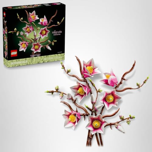 Thumbnail 10 de LEGO Botanicals Magnolia Branches (11510) – Artificial Flower Set for Adults