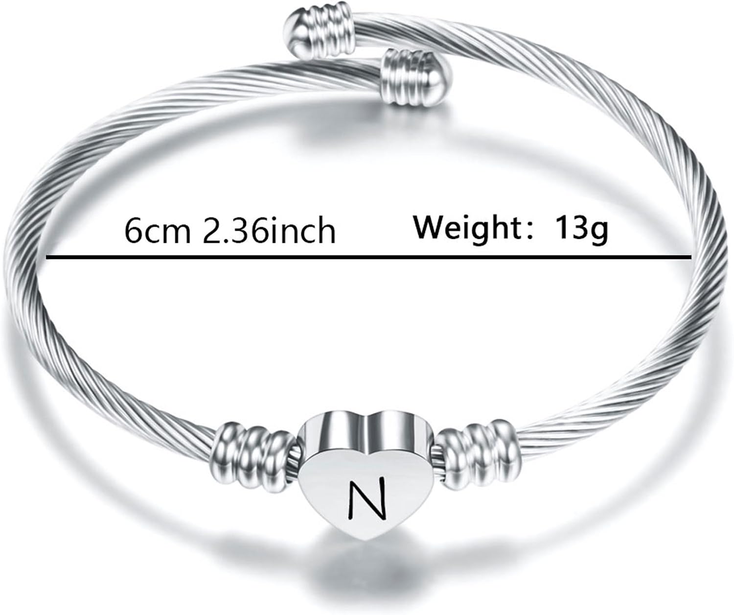 Detalle de Pulsera Suonie letra A ajustable 26 opciones