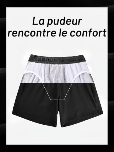 Thumbnail 4 de Arcweg Homme Short de Bain Sport Bermuda Séchage Rapide Noir – Taille L(EU)
