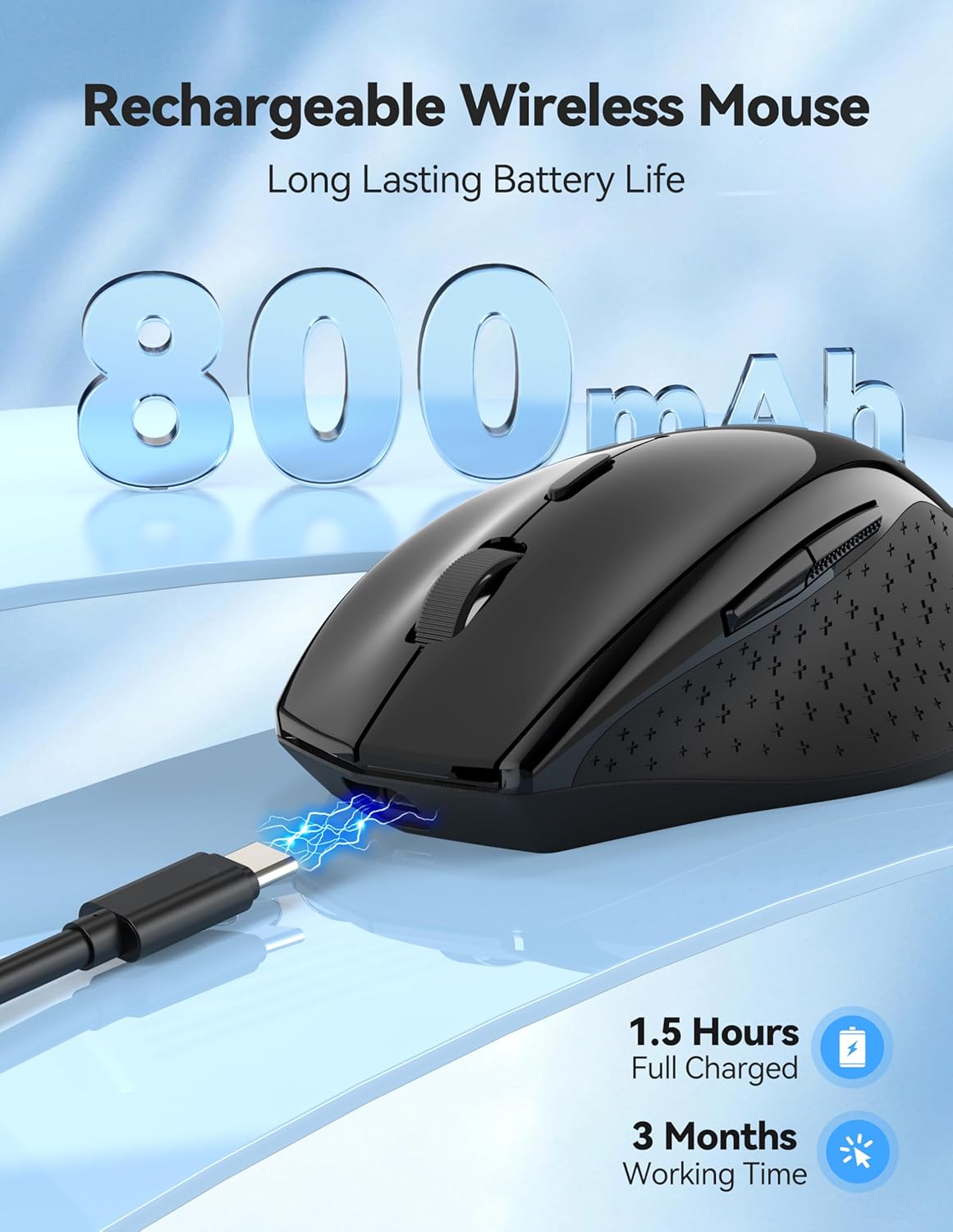 Thumbnail 1 de TECKNET PRO Rechargeable Wireless Mouse 6400 DPI