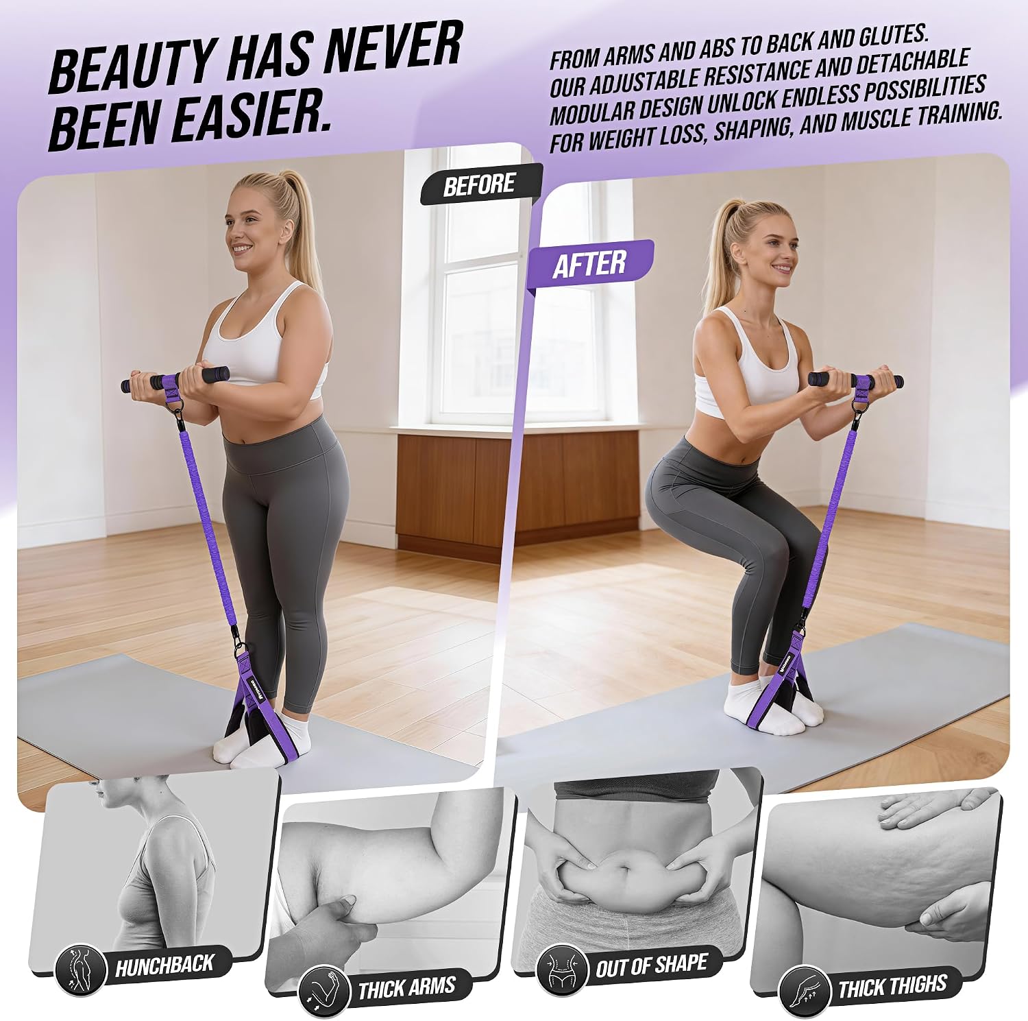 Detalle de Ayombo Upgrade Pedal Resistance Band with Handle: All-in-One Full-Body Training Tool