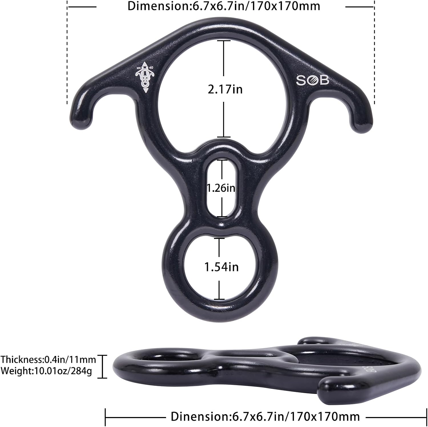 Detalle 2 de SOB Discensore per arrampicata e calata Ríg 8 in lega di alluminio (8–13 mm)