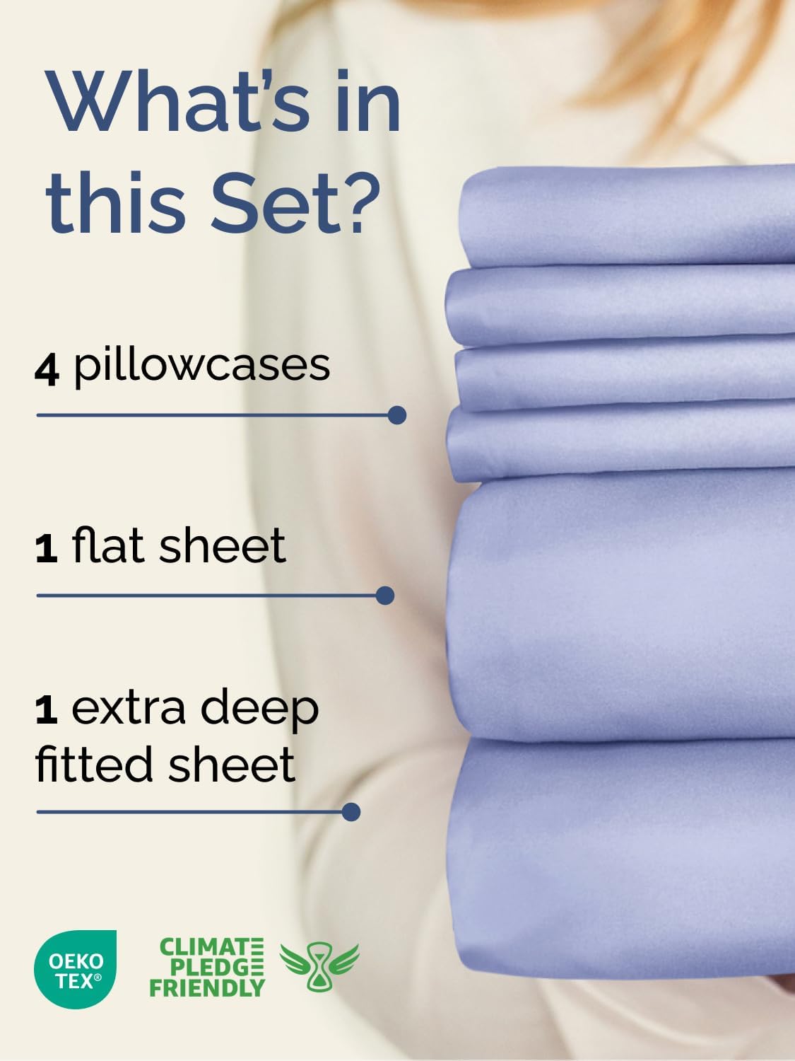 Thumbnail 1 de CGK Unlimited Extra Deep Queen Sheet Set (6-Piece) in Lavender