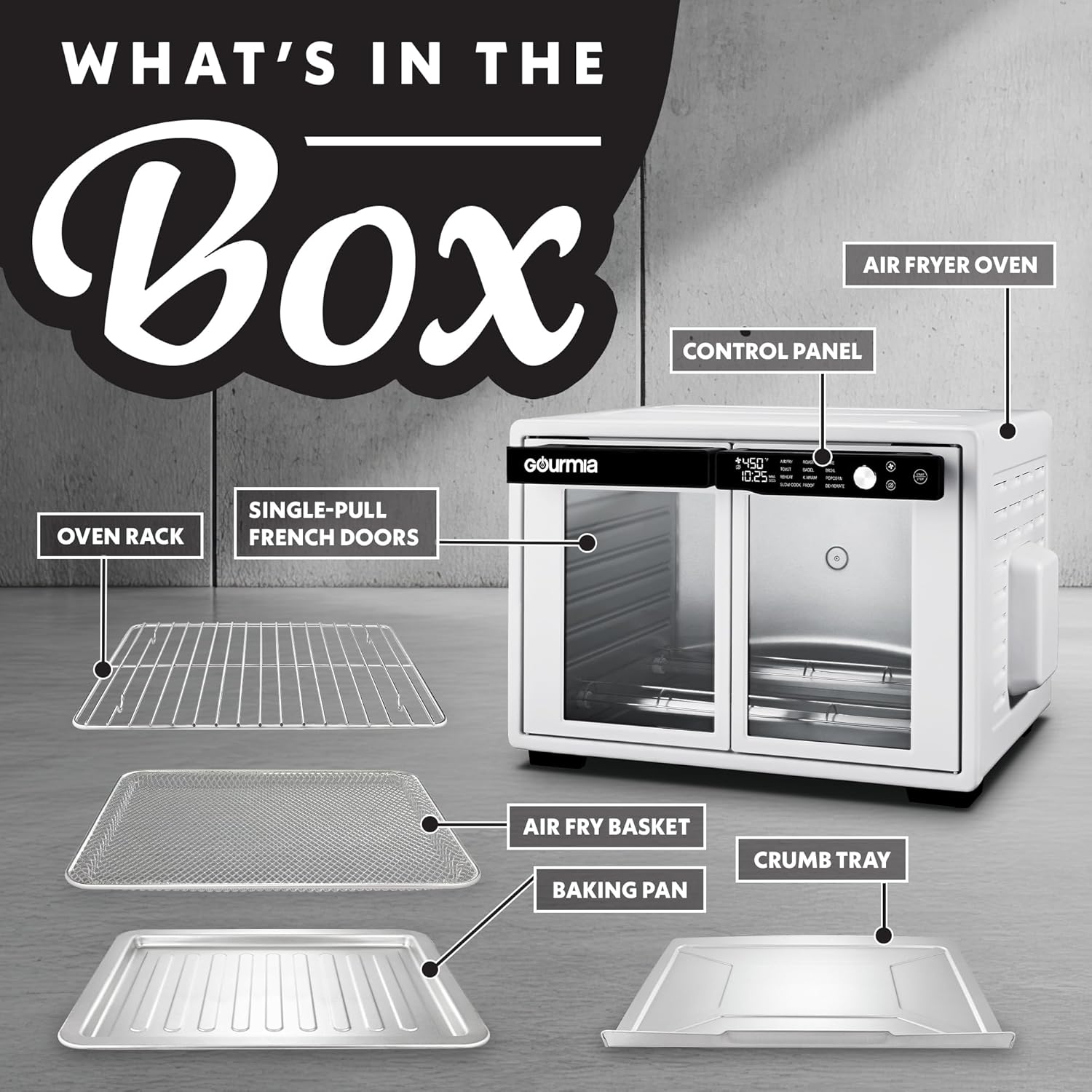 Thumbnail 3 de Gourmia French Door Air Fryer Oven 37 Qt