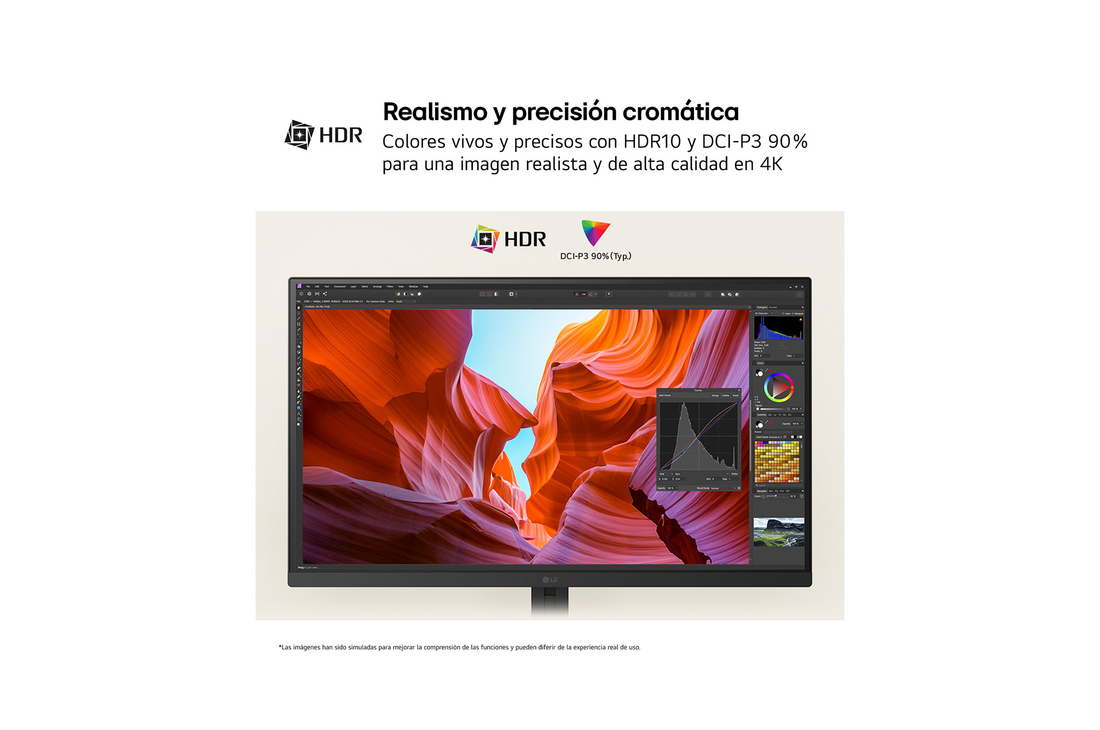 Detalle de LG UltraFine 27'' UHD IPS con altura ajustable (27U730BX-B.OBSPTO) – monitor para productividad