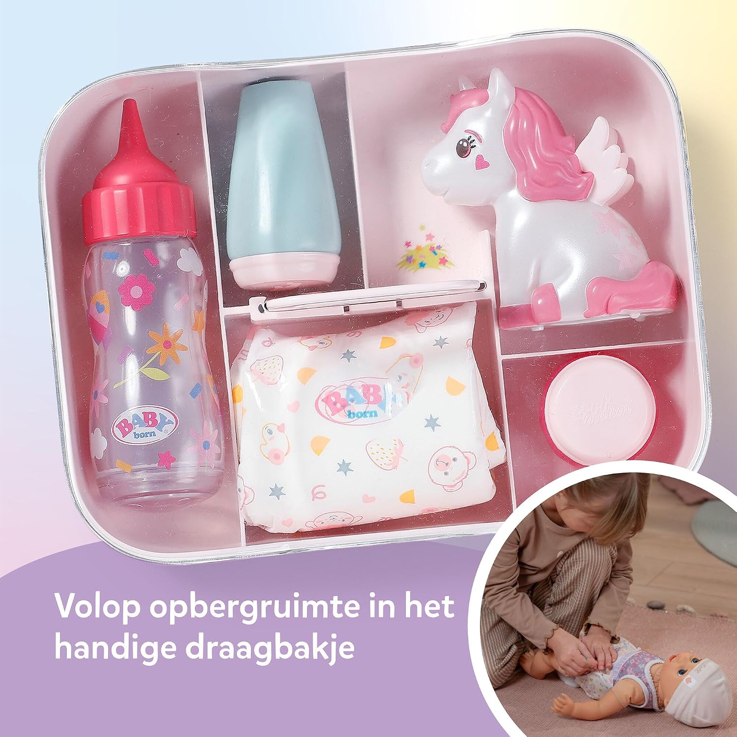 Thumbnail 4 de BABY born 840597 bedtijdset voor 43 cm poppen met eenhoorn-nachtlampje