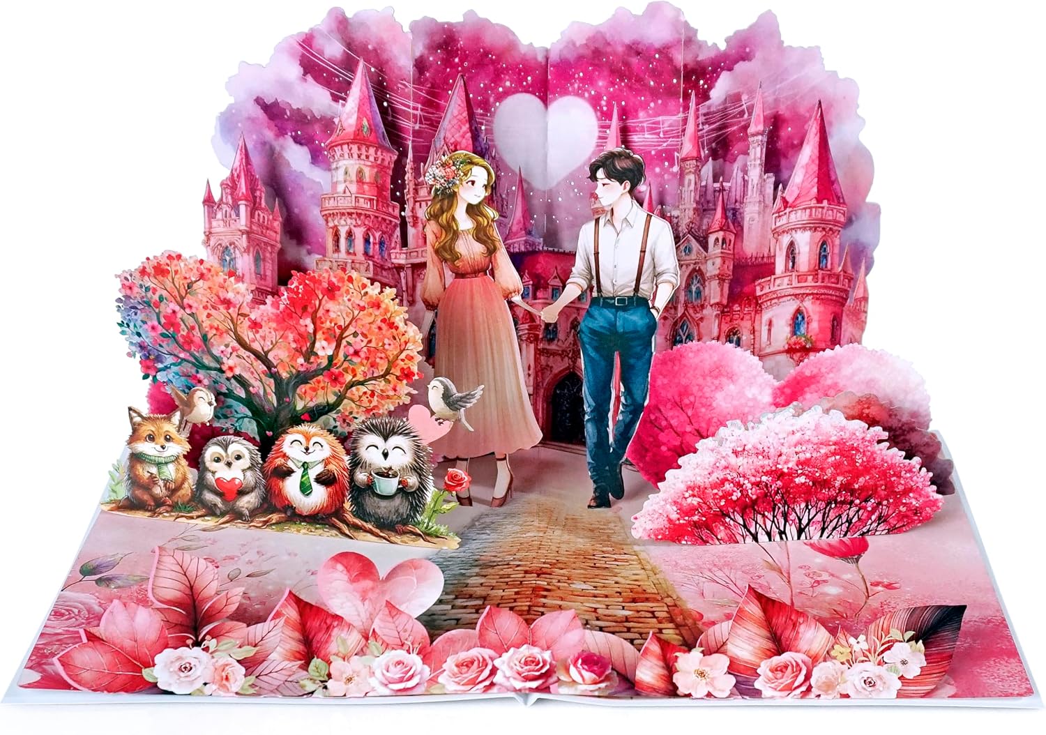 Detalle de CUTPOPUP Romantic Love Land Pop Up Anniversary Card