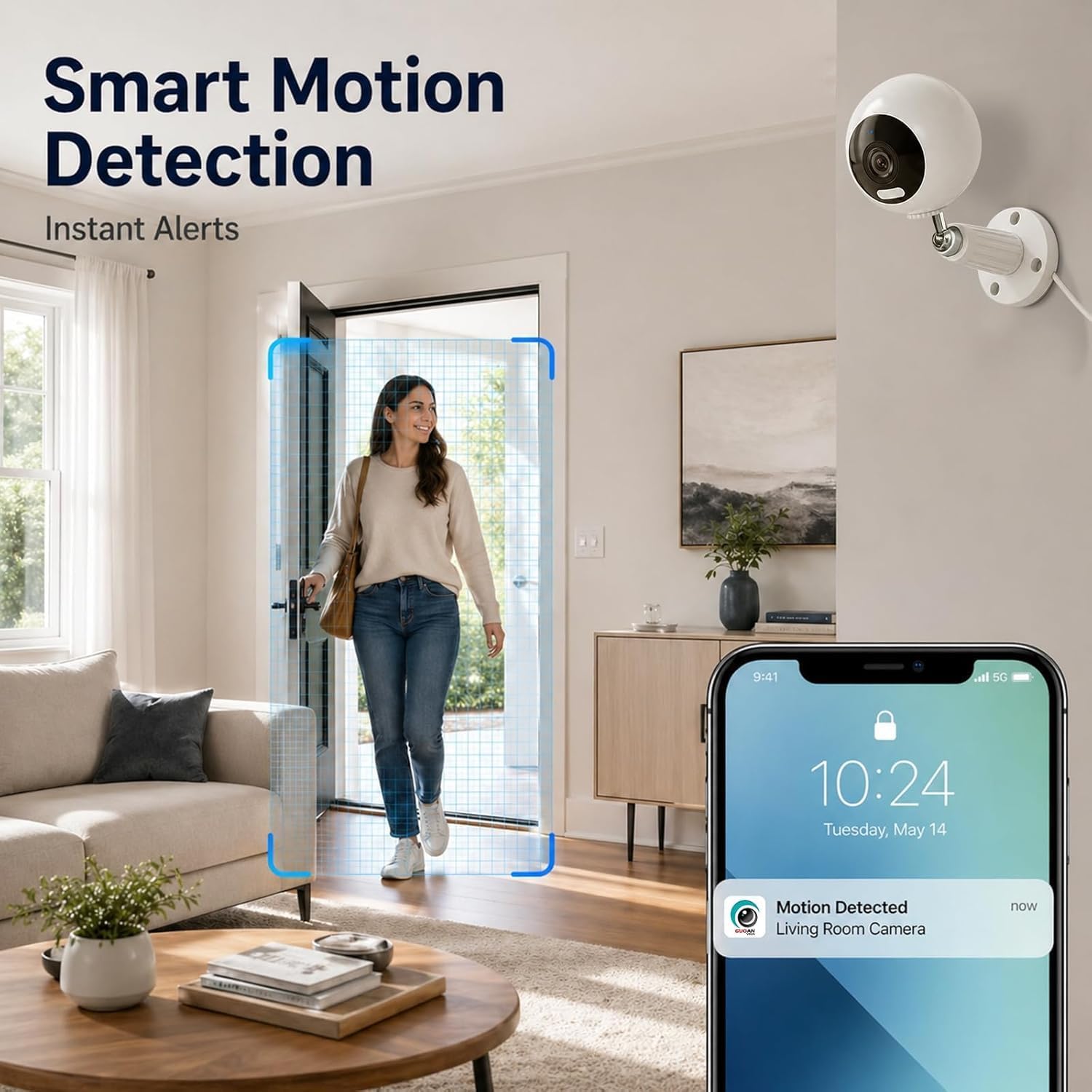 Detalle 2 de GUOANVISION 3MP Outdoor/Indoor Security Camera