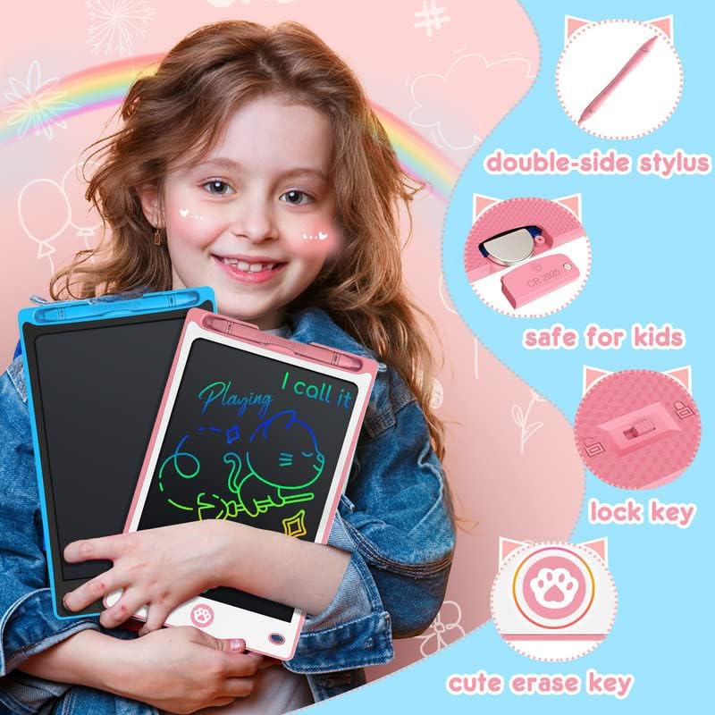 Detalle 2 de Hockvill 8.8-Inch LCD Writing Tablet for Kids (Magnetic Doodle Board Style) — Travel Drawing Pad for Ages 3–8