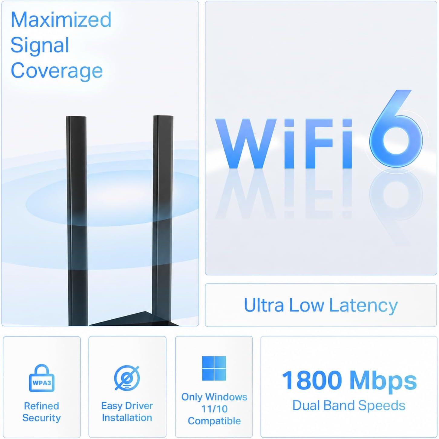 Detalle 2 de TP-Link Archer TX20U WiFi 6 USB Adapter ⚡