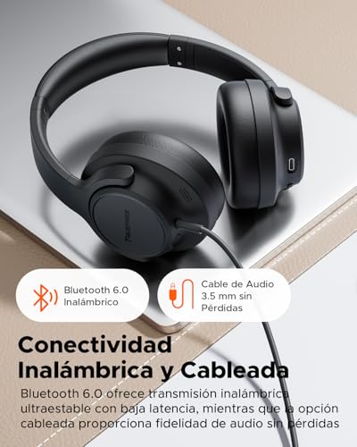 Thumbnail 6 de truefree Auriculares Bluetooth 6.0 con ANC, 125 h de autonomía y diseño supraural