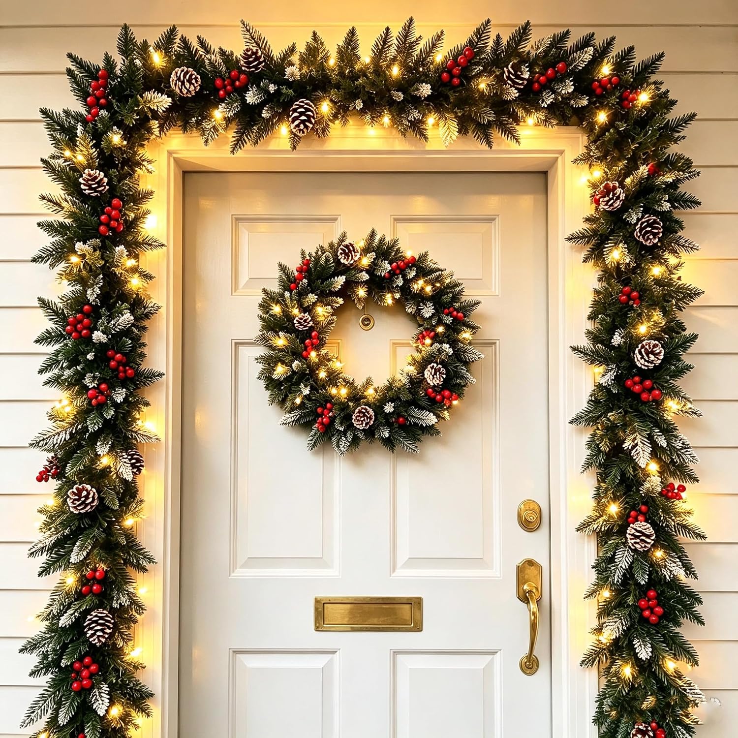 Thumbnail 4 de YOLOK YN-002 9 ft Artificial Christmas Garland with 50 LED Lights