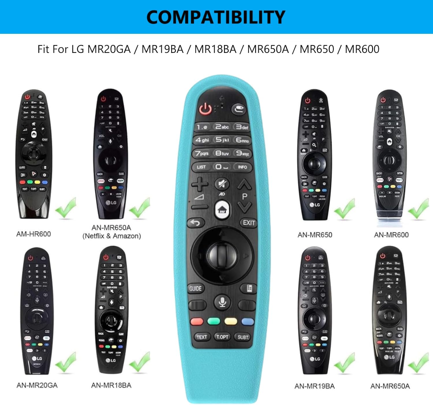 Detalle 2 de Universal Remote Control Protective Cover for LG Remotes (AN-MR20BA/AN-MR650/AN-MR600/AN-MR650A/AN-MR19BA/AN-MR18BA)