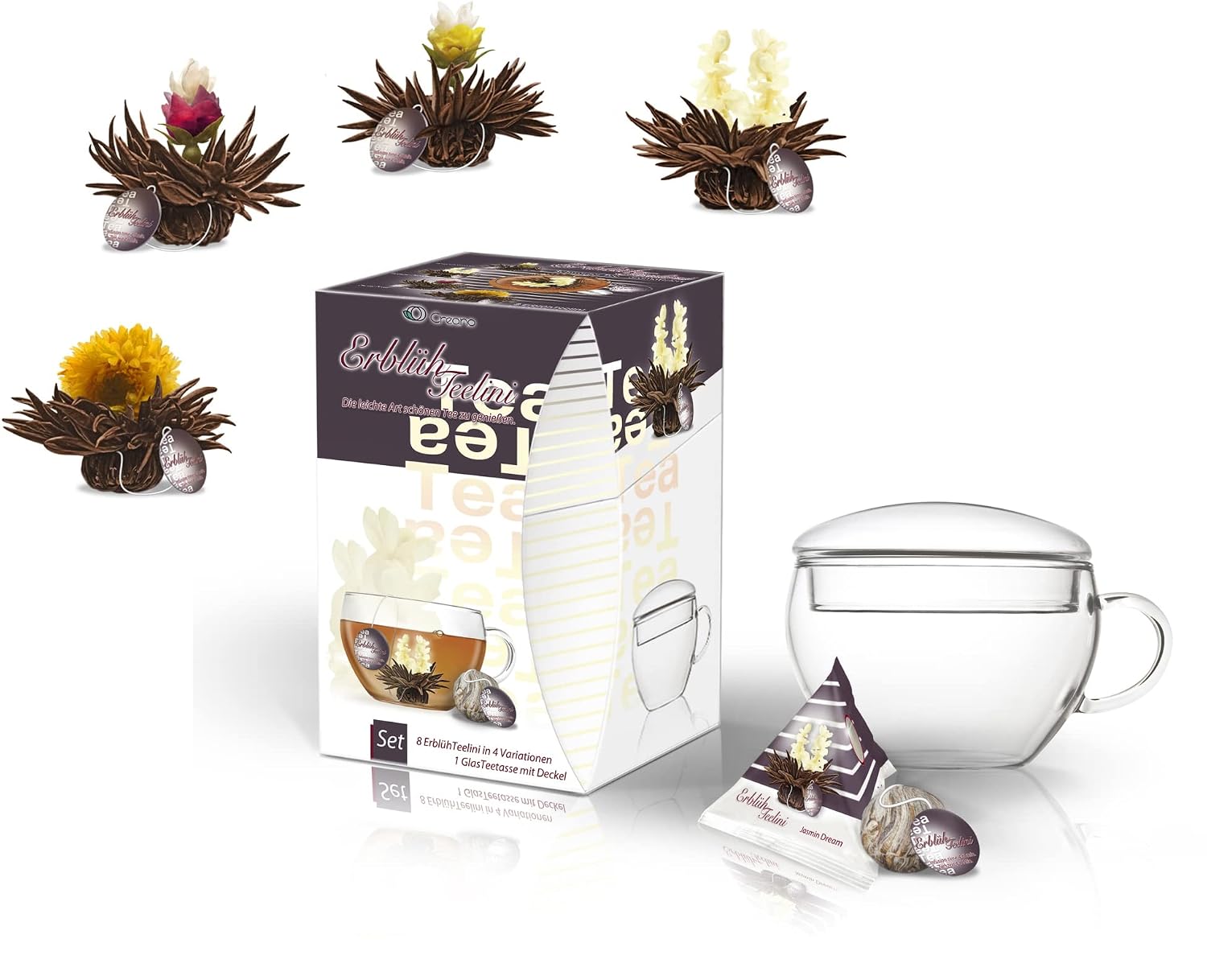 Detalle de Creano Erblüh-Teelini Schwarztee Geschenk-Set