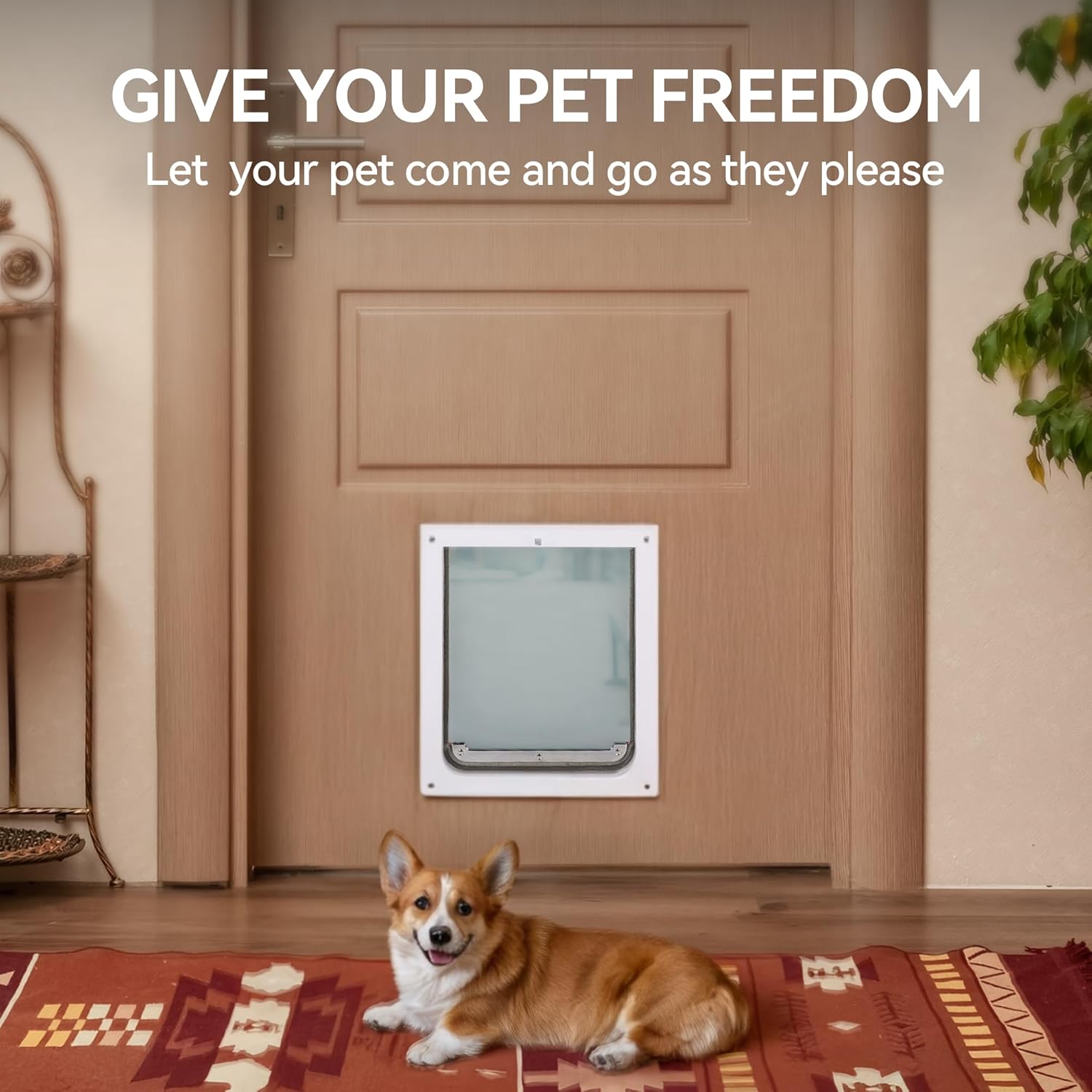 Thumbnail 5 de PAWISE 2 Way Dog Door with Lockable Flap and Flexible Transparent Panel (25 x 29cm)