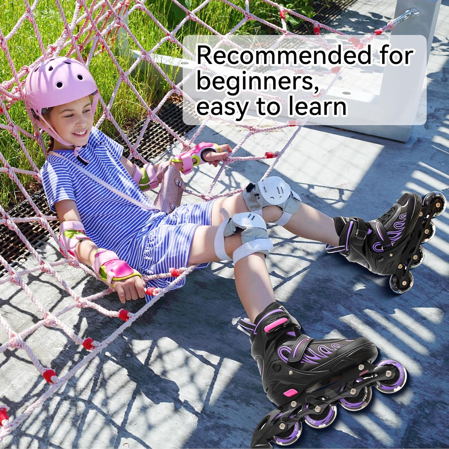 Thumbnail 1 de ECOO Inline Skates for Kids: Adjustable 4-Size Fit with Light-Up Wheels