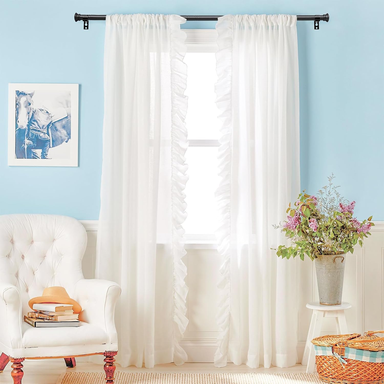 Thumbnail 6 de Curtain Poles 76–157 cm Matte Black