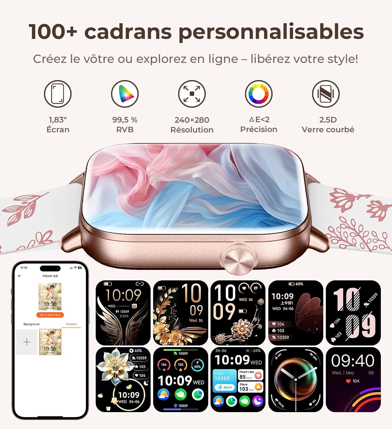 Thumbnail 5 de Iaret Montre Connectée Femme 4 Bracelets