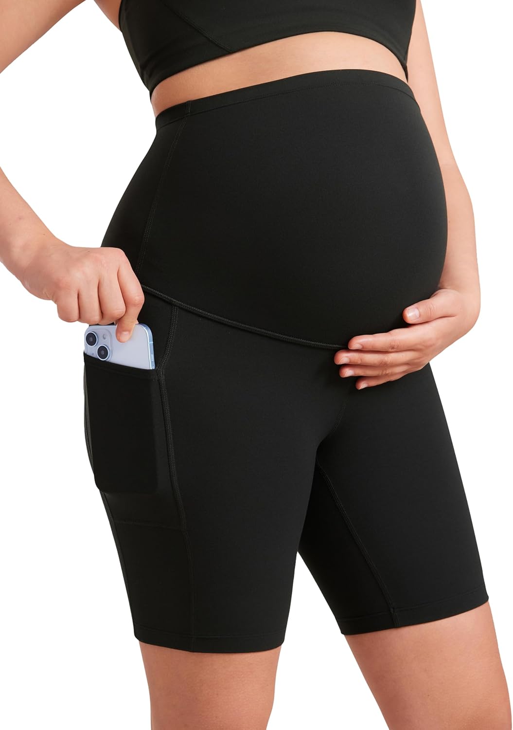 CRZ YOGA Donna Butterluxe maternità: pantaloncini yoga super elasticizzati con tasche