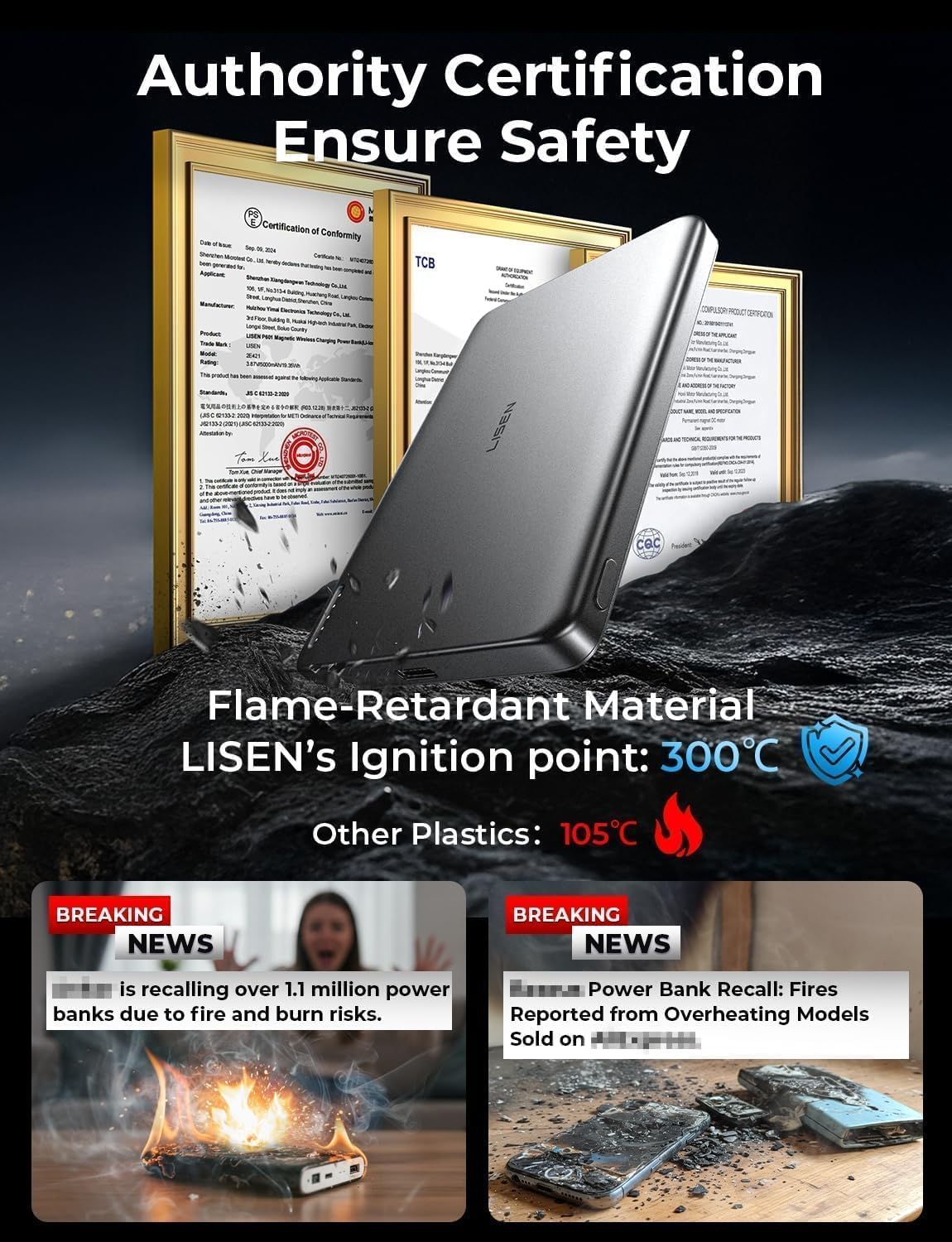 Thumbnail 6 de LISEN QI2 MagSafe Power Bank Slim (5000mAh) – 15W magnetic charger for iPhone