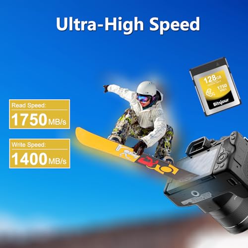 Detalle 2 de Bitsjour 128 GB CFexpress Typ B Speicherkarte – 8K-Video und RAW-Fotografie für Profis